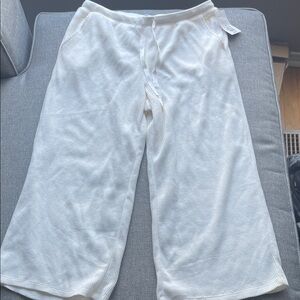 Stars above White waffle knit Wide-Leg lounge Pants